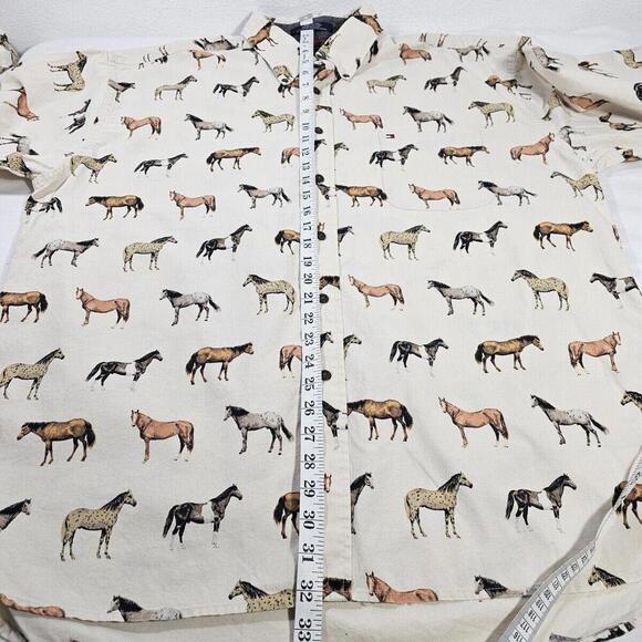 Davy Jones Horse Themed Button-Down Shirt Mens Size XXL Tommy Hilfiger - Picture 6 of 11